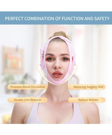 Face Slimming Strap - Double Chin Reducer for V Line Lifting - Pain-Free Anti-Aging Facial Chin Slimmer Device - Pink - Buy Online on GoSupps.com