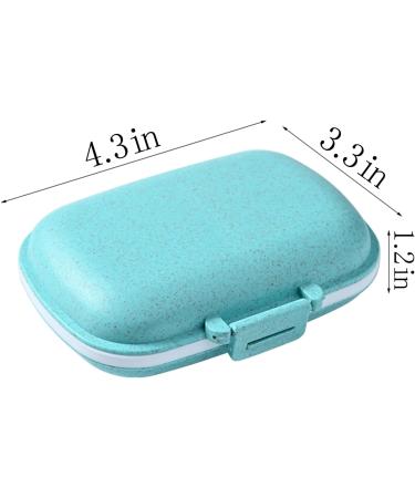 Daily Pill Organizer - 8 Compartment Portable Pill Box for Vitamins & Cod Liver Oil - Travel-Friendly Blue Design - Buy Online on GoSupps.com
