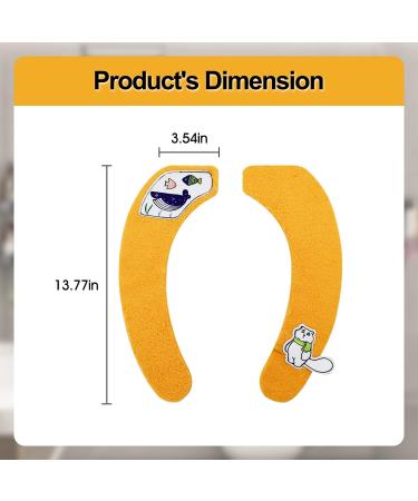 Hadeeong 4Pairs Plush Warm Toilet Seat Cover - Washable & Reusable Seat Pads Cushion for Winter - Fits Most Toilet Seats - Panda Design - Buy Online on GoSupps.com