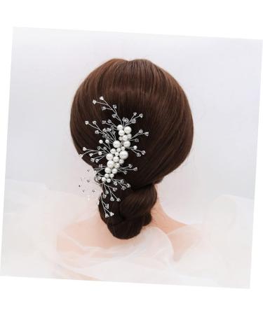 FRCOLOR Wedding headpieces for wedding wire side Comb wedding side headpiece side Comb Rhinestone Clip Comb Leaf Crystal Hair Comb Leaf Hair Comb hair crystal clip pearl Crystal - Buy Online on GoSupps.com