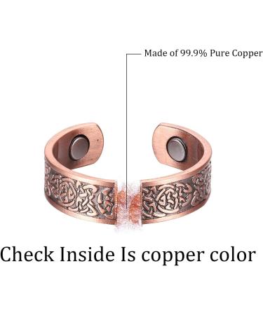 MagEnergy Copper Magnetic Rings for Men - Adjustable Pain Relief Therapy Ring (5pcs) | Copper/D - Buy Online on GoSupps.com