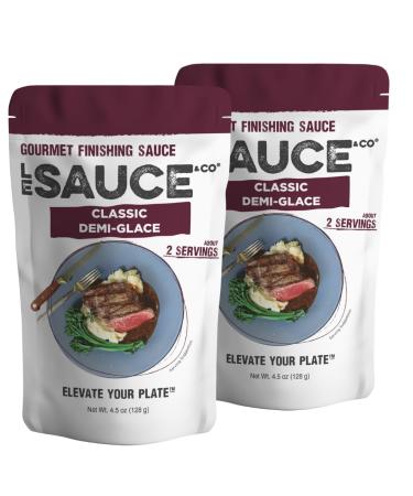 Le Sauce & Co. Gourmet Classic Demi-Glace Sauce - 2 Serving - 4 OZ - Classic Demi&Glace - Pack Of 2 - Buy Online on GoSupps.com
