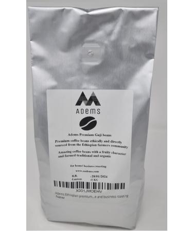 Adems Guji Ethiopian green coffee beans premium unroasted beans for home and business roasting 1 kg (Guji) - Buy Online on GoSupps.com
