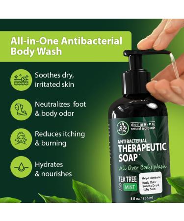 Tea Tree Oil Antifungal Antibacterial Soap 16oz for Jock Itch, Athletes Foot, Nail Fungus, Eczema - Men and Women - Buy Online on GoSupps.com