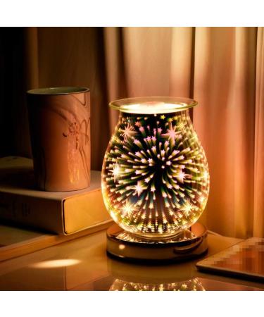 Yule Essential Oil Diffuser - 3D Glass Star Electric Wax Melter Night Light | Touch Control Aroma Lamp for Bedroom & Office (US Plug) | Decorative Fragrance Diffuser in Assorted Colors - Buy Online on GoSupps.com