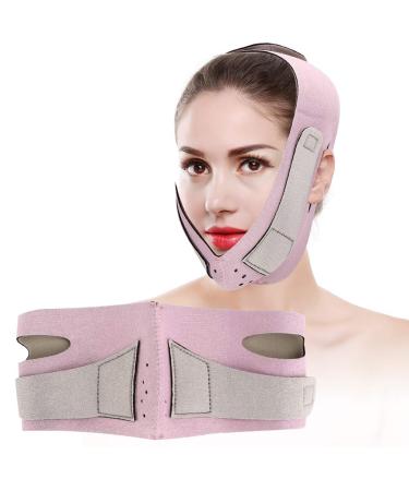 V facial mask face v facial ligament v facial correction 3D V facial band v facial lifting fat burning decrease correction (pink)