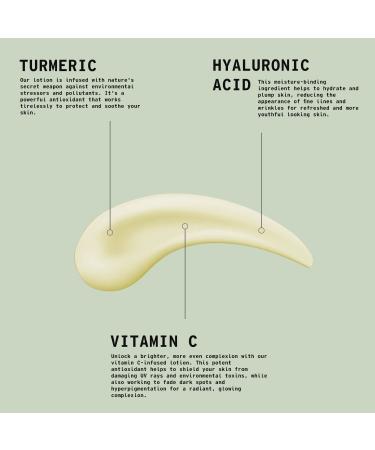Turmeric Lemon Body Lotion | Brightening & Firming Cream | Non-Staining Formula | For All Skin Types - 10.15 Oz - Buy Online on GoSupps.com