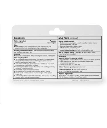 CareAll Capsaicin Arthritis & Joint Cream 1.5 oz - Effective Relief for Backache Sprains & Pain - Fragrance Free - Buy Online on GoSupps.com