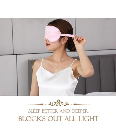 4 Pack Silk Sleep Masks | Soft Satin Eye Covers for Comfortable Sleep | Light Blocking Eye Masks for Travel & Naps | Gifts in Black Silver Pink & Leopard Print - Buy Online on GoSupps.com