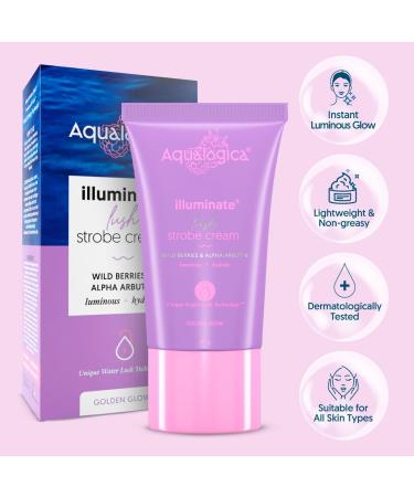 A.qualogica. Illuminate+ Lush Strobe Cream with Wild Berries and Alpha Arbutin - 30g - Buy Online on GoSupps.com