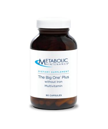 Metabolic Maintenance The Big One Plus Multivitamin without Iron - Iron Free Multivitamin for Women & Men with Vitamin A C Minerals Methylated B Complex and 2000 IU Vitamin D3 - 90 Capsules