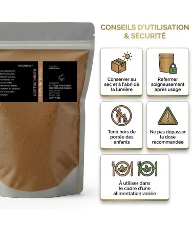 Poudre de Costus Indien 100% Naturelle Soins Sant Beaut & Bien- tre Traditionnel 1 kg - Buy Online on GoSupps.com