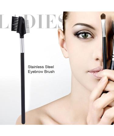 Qukaim Eyebrow Brush Stainless Steel Eyebrow Eyelash Comb Brush for Cosmetic Makeup Extension Tools - Buy Online on GoSupps.com