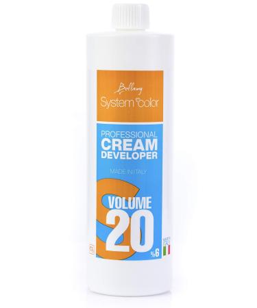 System Colour Professional Peroxide Cream Hydrogen Peroxide Activator Developer for Hair Colouring Professional Salon Bleaching Cream 20 Volume 6% Creme Developer 1000ml 6 % / 20 Volume