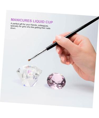 FRCOLOR 6 pcs nail art crystal cup dappen dish with lid glass nail dish glass containers with lids glass container with lid acrylic nail dappen dish Nail Cup White crystal glass dish care 5.5x5.5cmx6pcs Pinkx6pcs - Buy Online on GoSupps.com