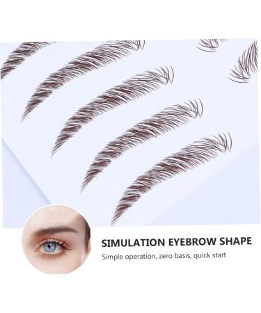 OHPHCALL 20 Pcs Eyebrow Stickers Authentic Eyebrows Stickers Eyelash Brown Water Transfer Paper with Soy Ink 21x15cmx5pcs Brownx5pcs - Buy Online on GoSupps.com