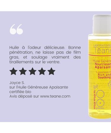 T ane - Huile anti-vergetures naturelle et certifi e BIO grossesse et allaitement - pr vient les vergetures am liore l' lasticit de la peau soulage et nourrit la peau - Flacon de 100 ml - Buy Online on GoSupps.com