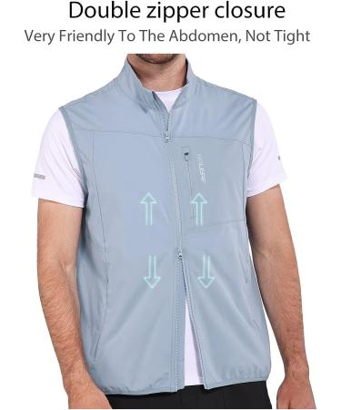 BALEAF Men's Golf Vest - Sleeveless Lightweight Breathable Outwear - Blue, Small - Buy Online on GoSupps.com
