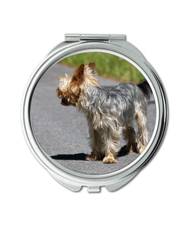 YENDOSTEEN Mirror Travel Mirror Dog Small Small Dog Away Road Yorki Purebred Dog pocket mirror portable mirror