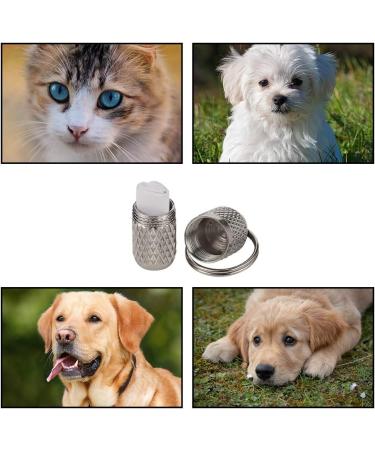 fanshiontide 6 Pcs Pet ID Tube Tags Barrel Tube Collars for Pet Metal ID Collar Tags for Dog Cat Address Name Label Tube Prevent Pet Lost - Buy Online on GoSupps.com