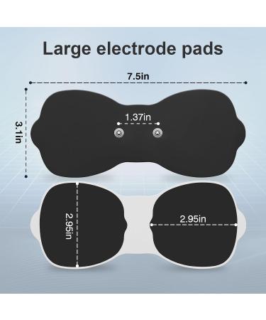 Premium Wireless TENS Unit Electrode Pads | Reusable Self Adhesive 3.5mm Connector Non-Irritating Design - Black - Buy Online on GoSupps.com