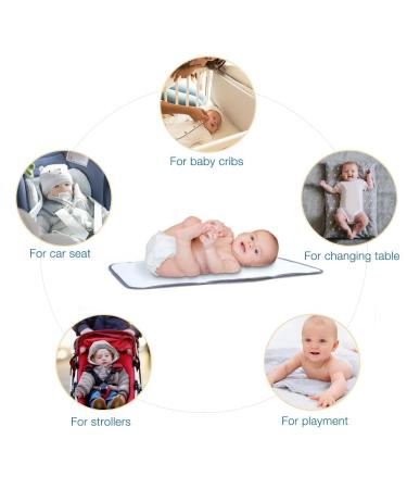 Lekebaby Portable Changing Mat - Gray On-the-Go Changing Clutch for Easy Travel - Best Baby Changing Solution - Buy Online on GoSupps.com
