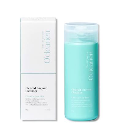 O'CLEARIEN Enzyme Cleanser 60g / 2.11oz | Powder Wash Low PH Make Up Remover for Sensitive Skin Non-irritating Reducing Pores and Acne