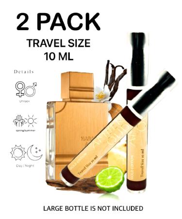 AMBER OUD Gold Edition The Essence of Luxury for Man & Woman EDP 10ml each by Synonymous original 2 PACK Travel Size (Large bottle is not included). - Buy Online on GoSupps.com