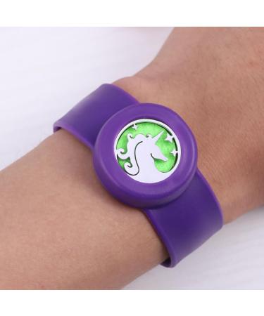 Milists Aromatherapy Diffuser Bracelets | Essential Oil Slap Bracelets with 30 Refill Pads | Fillable Fragrance Sports Bracelet for Kids Girls & Women - Purple - Buy Online on GoSupps.com