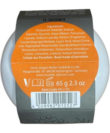 MHLE Shave Care Porcelain Dish with 65g Sea Buckthorn Shaving Soap - Buy Online on GoSupps.com