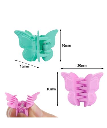 EAONE 50Pcs Butterfly Hair Clips - Mini Cute Styling Accessories for Girls and Women - 10 Matte Colors - Birthday Gift Set with Container - Buy Online on GoSupps.com