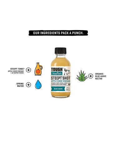 Organic Tough Mother Steept Tonic Wellness Shots - 6-Pack, 2oz Apple Cider Vinegar Superfood Shots with Mother - Raw, Unfiltered, USDA Certified Organic - Buy Online on GoSupps.com