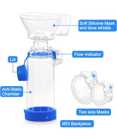 Inhaler Chamber Spacer for Metered Dose Inhalers with Anti-Static Properties Holding Chamber Include 2 Masks For Audlts and Kids - Buy Online on GoSupps.com