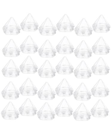 NOLITOY 60 Pcs Eye Shadow Bottle Eyeshadow Mini Empty Plastic Jars Nails Powder Boxes Blush Accessories 3x3cmx2pcs transparent colorx2pcs