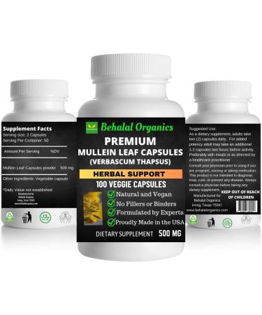 Behalal Organics Mullein Leaf Quick Release Capsules - Buy Online on GoSupps.com