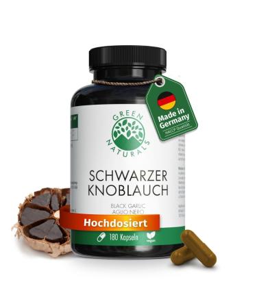 Black garlic |High dose 750 mg (15: 1 extract) |corresponds to 11250 mg daily dose |Vegan |Without additives |Green Naturals |Stock for 6 months ... - Buy Online on GoSupps.com