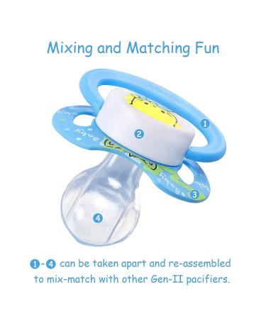 LittleForBig Bigshield Gen-II Adult Pacifier - Baby Cuties Blue Kitty Design - Buy Online on GoSupps.com