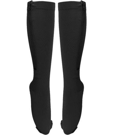 Buy Weikeya Women's Compression Stockings with Zipper - Closed Toe 15-20 mmHg XXL Black | Muscle Regeneration Aid & Fatigue Prevention - Buy Online on GoSupps.com