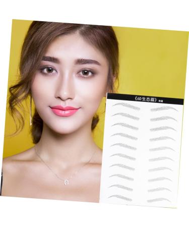 HAPINARY 6 Sheets Pairs Artificial Eyebrow Patch Eyebrow Waterproof Clear Artificial Hairs Eyebrow Gel Black - Buy Online on GoSupps.com
