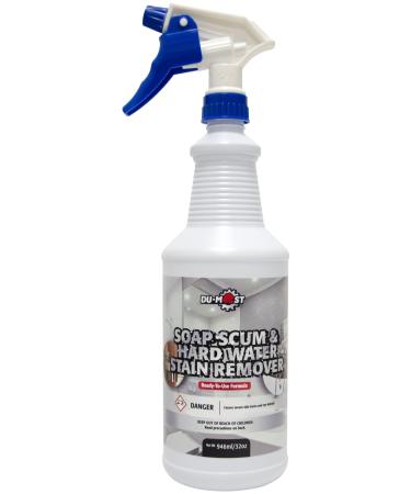 DU-MOST Soap Scum & Hard Water Stain Remover High Foaming Acid Cleaner Removes Limescale & Soap Residue Kitchen & Bathroom Use 32 Oz