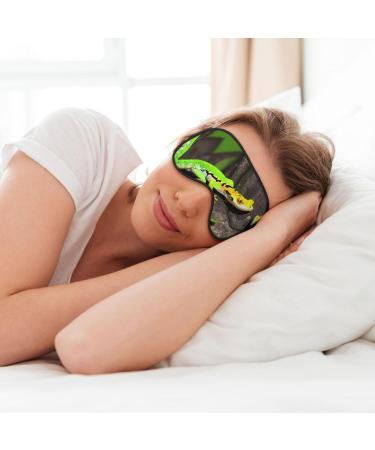 Green Geckos Print Unisex Sleep Mask - Double-Sided Eye Mask for Sound Sleep & Skin Care - Shop Internationally - Buy Online on GoSupps.com