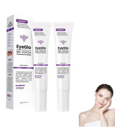 Ceoerty EyeGlo Bee Venom Collagen Eye Cream Advanced Anti Aging Eye Cream Sporty EyeGlo Bee Venom Collagen Eye Cream For Dark Circles Puffiness & Bags Reduce Wrinkles Fine Lines (2 Pack)