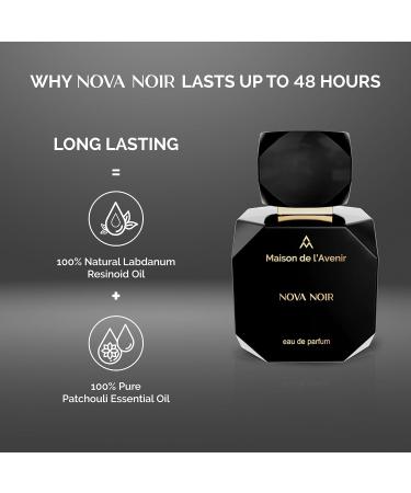 Maison de l'Avenir Nova Noir -Oriental Woody - with notes of Apple Jasmine and Vanilla- Unisex- Cologne for Men - Perfume for Women- Long Lasting - Fine Niche Fragrance - Buy Online on GoSupps.com