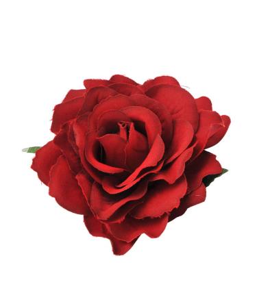 GCroet 2 pieces rose flower hair clip women hair jewelry hair pin clips women hair clip simulation rose corsage multifunction artificial rose brooch pin dancer cloth handicrafts (wine red 10 cm)