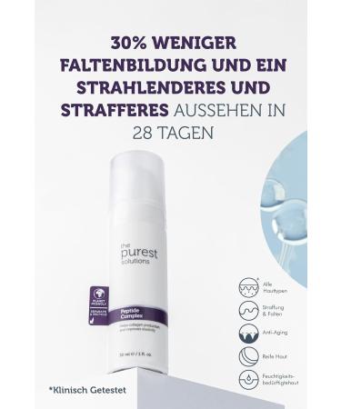 Purest Solutions Peptide Complex Serum - Vegan Anti-Aging & Skin Rejuvenation - Supports Collagen Anti-Wrinkle Care - Eco-Friendly (30 ml) - Buy Online on GoSupps.com