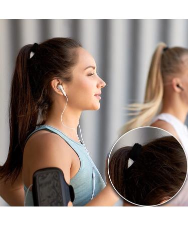 100PCS Black Seamless Cotton Hair Ties for Women - No Crease, No Damage, Soft Ponytail Holders for Thick Thin Hair - Hair Accessories for Girls - Buy Online on GoSupps.com