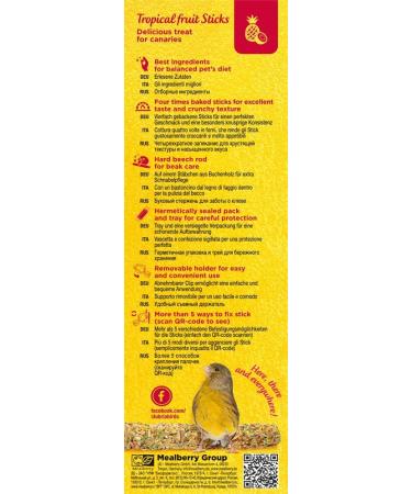 RIO Sticks for Canaries with Tropical Fruits 2x40g Cranberry | Premium Bird Treats - Buy Online on GoSupps.com