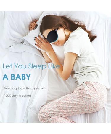 PrettyCare 3D Sleep Mask 2 Pack - Contoured Eye Mask for Sleeping - Blackout Out Light - Includes Ear Plugs and Travel Bag - A-Black&Blue - Buy Online on GoSupps.com