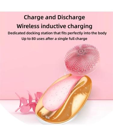Silicone Face Exfoliator & Facial Cleansing Brush | Skin-Friendly Tri-Zone Design | Multi-Frequency Deep Cleansing | Pink - Buy Online on GoSupps.com