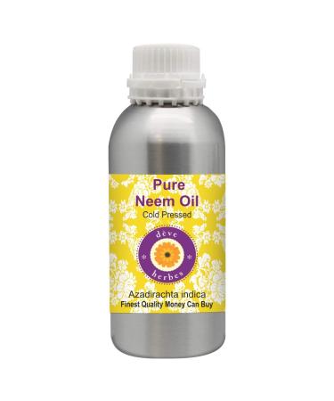 Deve Herbes Pure Neem Oil (Azadirachta Indica) Cold Pressed 1250ml (42 oz)